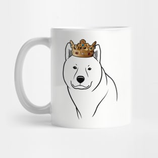 Hokkaido Dog King Queen Wearing Crown Mug